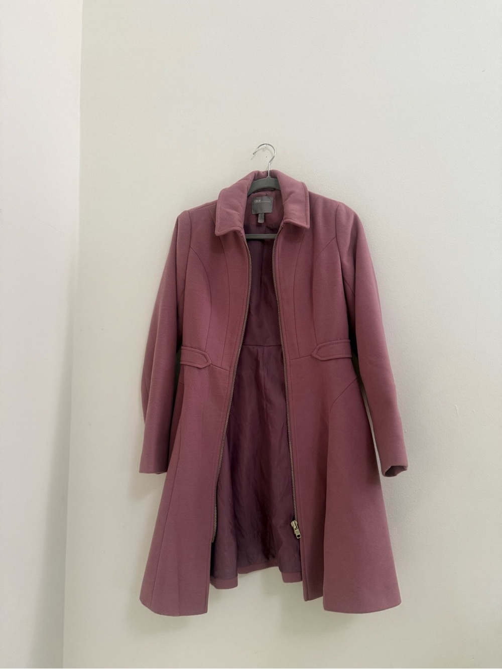 ASOS Mauve Fit & Flare Coat Size US 4